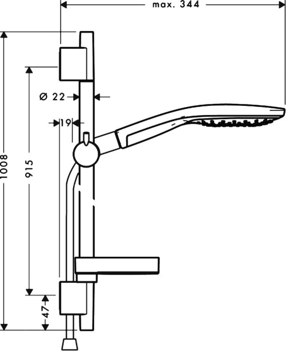 Душевой гарнитур Hansgrohe Raindance Select S 150 3iet 27803000 - 11