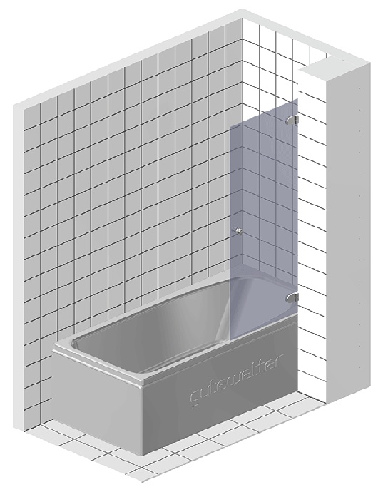 Шторка на ванну Cezares ECO-O-V-1-80/140-P-Cr-L стекло punto - 4