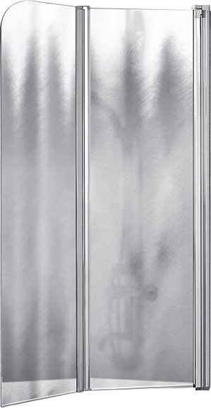 Шторка на ванну Vincea VSB-12114CH-R 114 см, R, профиль хром, стекло шиншилла - 2
