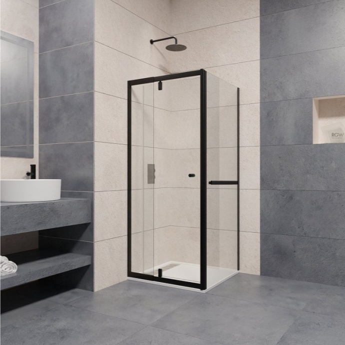 Душевой уголок RGW Passage PA-44-1B 120х80 профиль черный стекло прозрачное 410844128-014 - 1