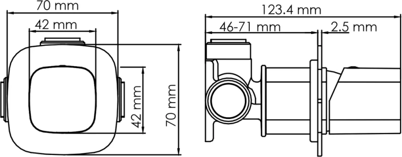 Смеситель для душа Wasserkraft Naab хром 8651 - 1