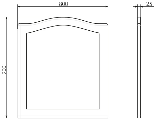 Зеркало Comforty Монако 80 00003129893 - 3
