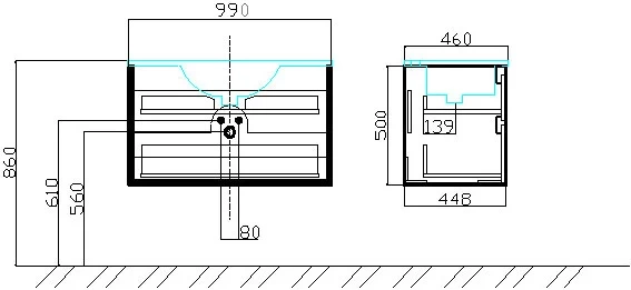 Комплект мебели Sanvit Рольф-2 100 белый глянец - 4