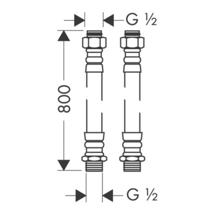 Набор гибких шлангов Hansgrohe 96387000 - 1