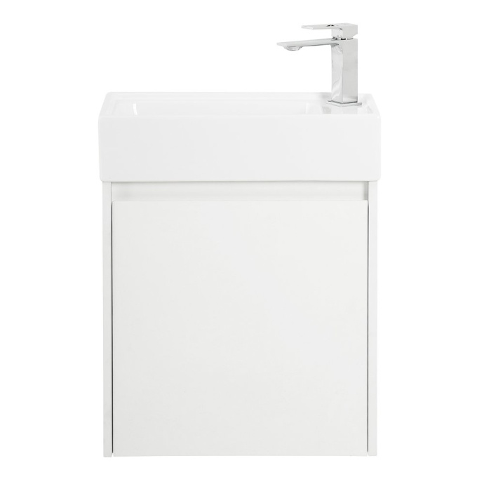 Тумба с раковиной Belbagno Kraft Mini 50 R белый матовый - 1