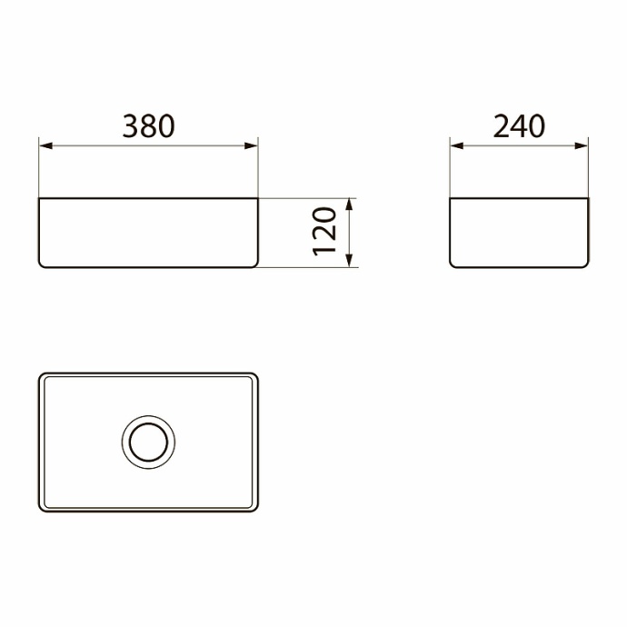 Накладная раковина Point Аврора 38 белая PN43102 - 2