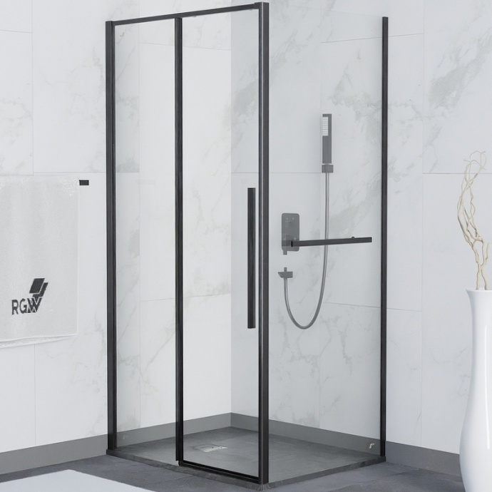 Душевой уголок RGW Stilvoll SV-42-1B 130x100 профиль черный стекло прозрачное 323242130-014 - 0