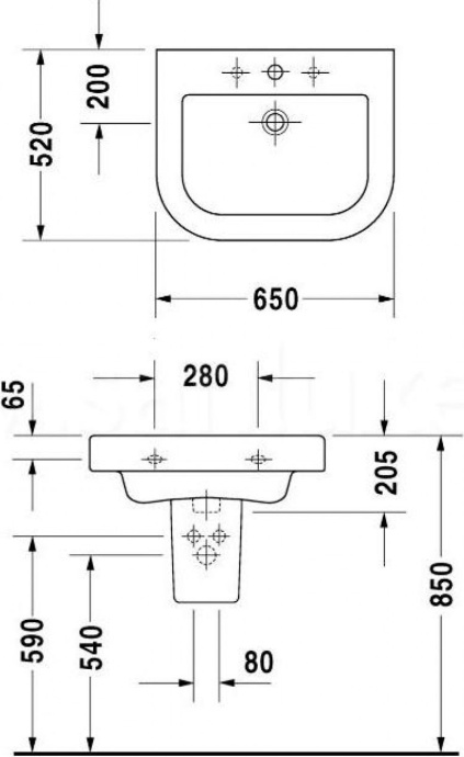 Раковина Duravit Happy D.2 2318650000 65 см - 11