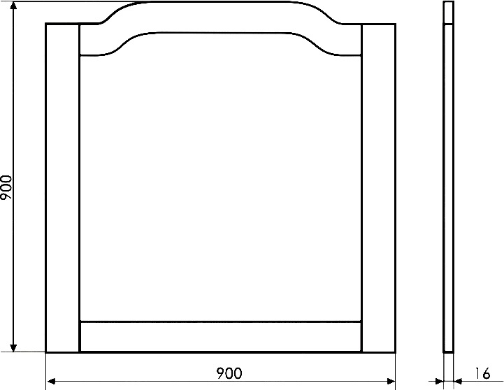 Зеркало Comforty Версаль 90 слоновая кость 00003130382 - 2