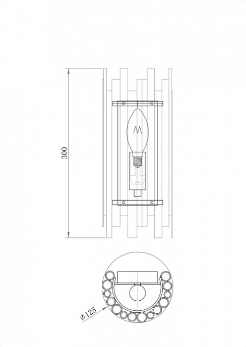 Настенный светильник Maytoni Coliseo MOD136WL-01BS - 1