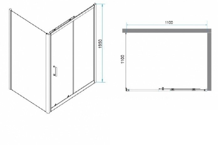 Душевой уголок RGW Passage PA-74B 110x110 профиль черный стекло прозрачное 410874111-14 - 2