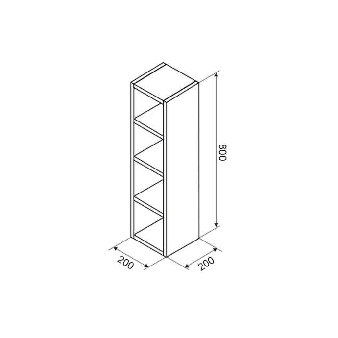 Шкаф подвесной EXCELLENT Tuto 20 светлое дерево MLEX.0106.200.BLBL - 4