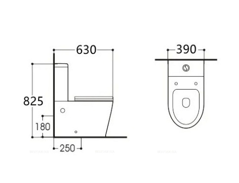 Унитаз-компакт Aquatek Вега белый с сиденьем микролифт  AQ2904-00 - 1