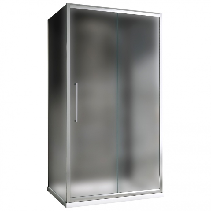 Душевой уголок Abber Schwarzer Diamant 110x60 профиль хром стекло матовое AG30110MH-S60M-S60M - 0