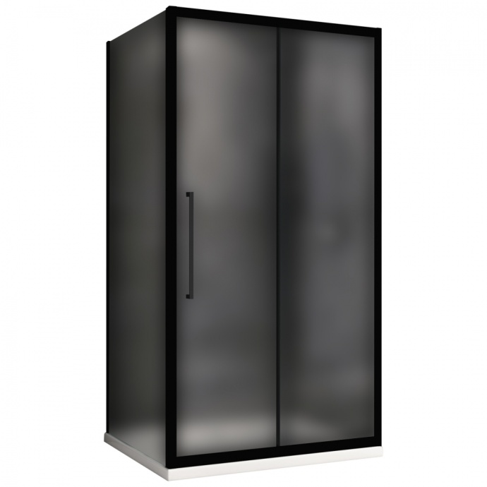 Душевой уголок Abber Schwarzer Diamant 120x100 профиль черный стекло матовое AG30120BMH-S100BM - 0