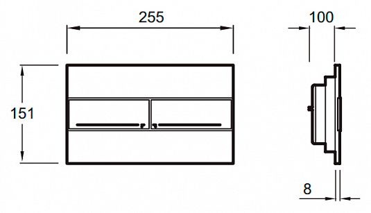 Кнопка смыва Jacob Delafon E4316-00 белая - 2