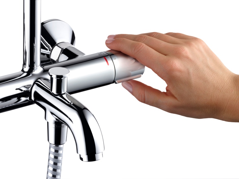 Душевая стойка Hansgrohe Vernis Shape 26284000 Showerpipe 230 1jet с термостатом, хром - 5