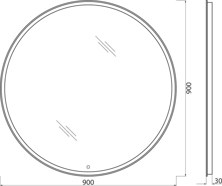 Зеркало BelBagno 90х90 с подсветкой, подогревом  SPC-RNG-900-LED-TCH-WARM - 1