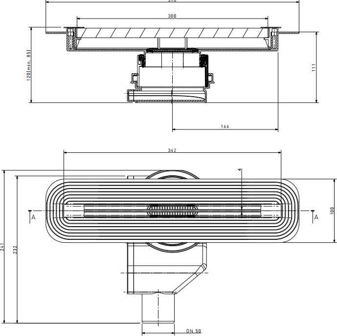 Душевой лоток Pestan Confluo Slim Line 300 с решеткой 13100030 - 4