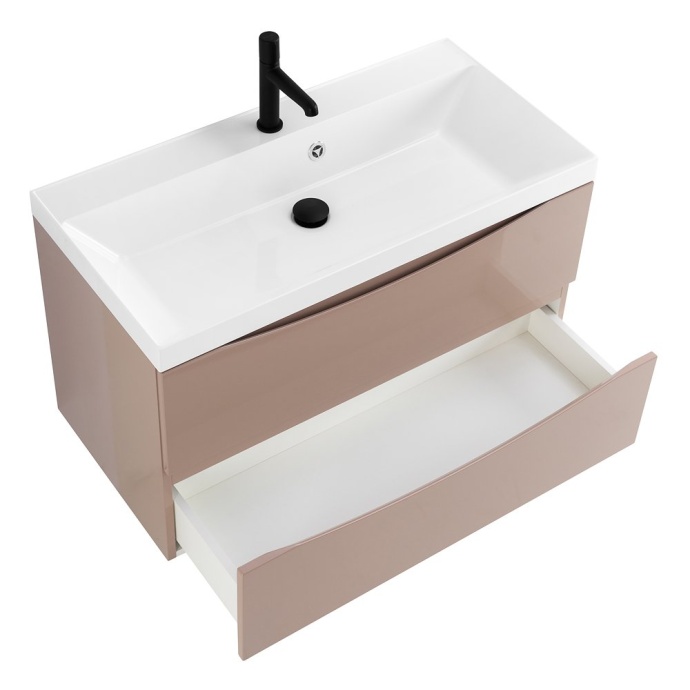 Тумба с раковиной Belbagno Marino 80 бежевый матовый - 17