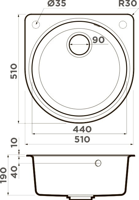 Мойка кухонная Omoikiri Akegata 51 Leningrad grey 4993756 - 2