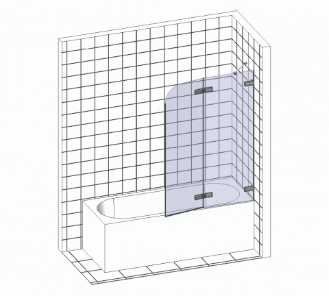 Шторки для ванной Ravak 10° 99 см  7QLA0C03Z1 - 4