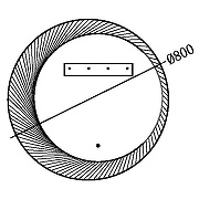 Зеркало Black&White Universell 80 с подсветкой 9180000 - 2