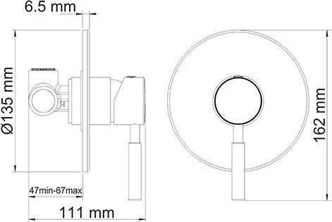 Смеситель Wasserkraft Main 4151 С ВНУТРЕННЕЙ ЧАСТЬЮ, для душа - 2