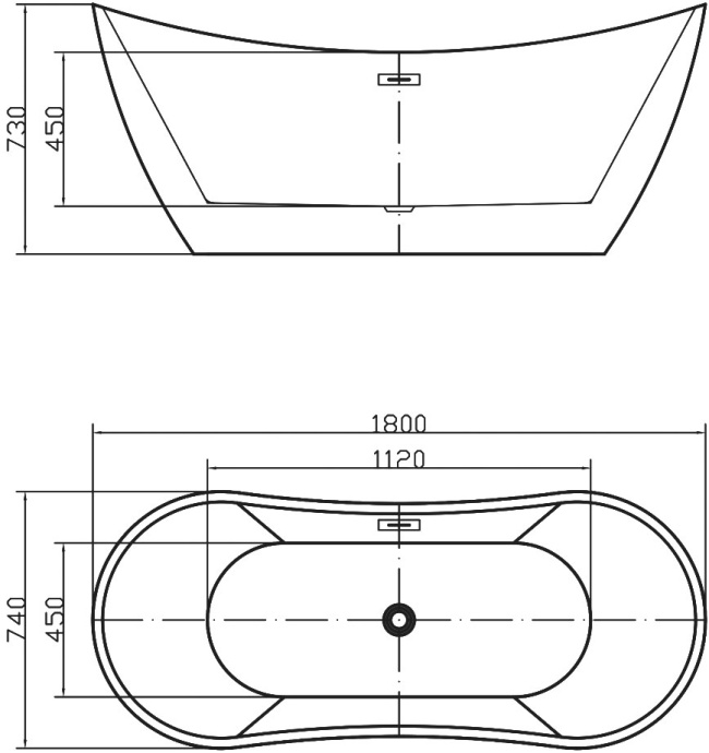 Акриловая ванна Swedbe Vita 8803 - 3