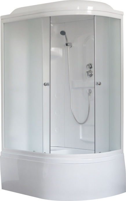 Душевая кабина Royal Bath 120х80 L профиль белый стекло матовое RB8120BK1-M-L - 0