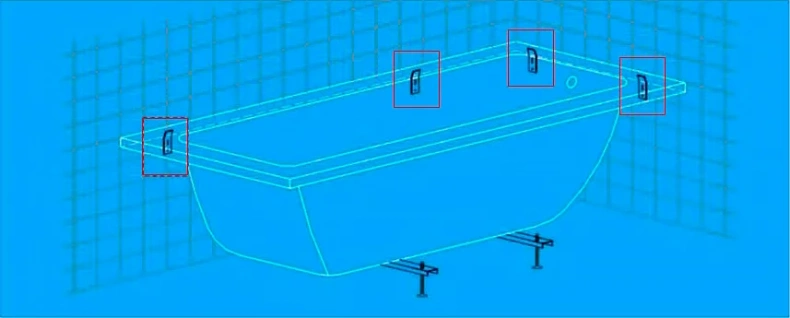 Крепление к стене для ванны Ideal Standard хром GW0018067 - 1