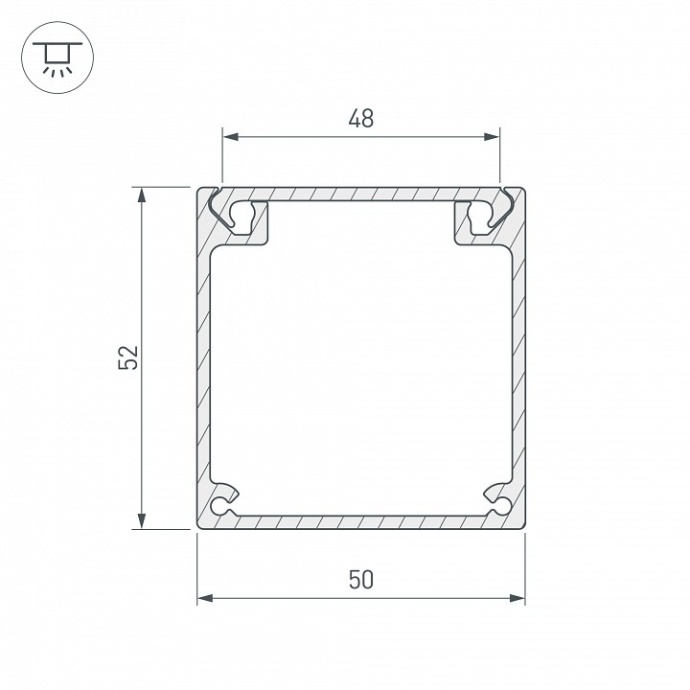 Профиль Arlight BOX52-2000 ANOD 017356 - 2