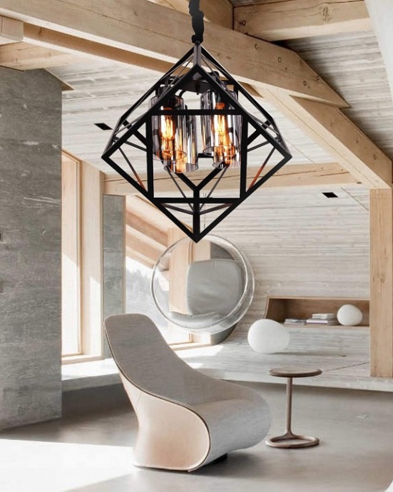 Подвесная люстра LUMINA DECO Brutte LDP 11339-4 BK - 4