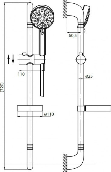 Душевой гарнитур Cezares Articoli vari  CZR-C-SD1-01 - 1