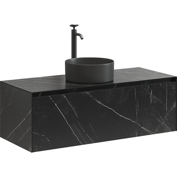 Тумба под раковину подвесная Sancos Stone 120 черная ST120NM - 0