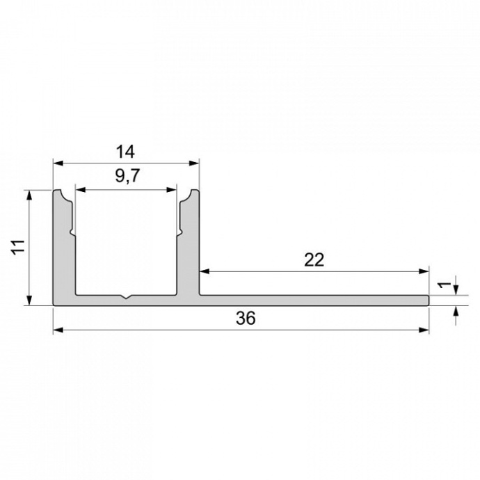 Профиль накладной Deko-Light EL-01-08 975331 - 1