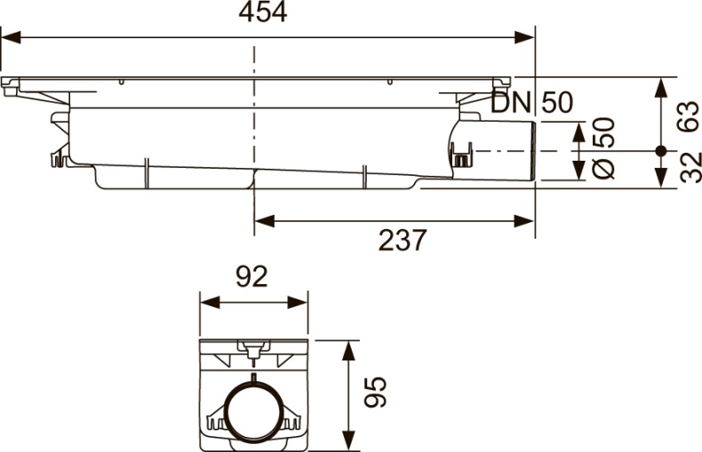 Сифон для душевого лотка TECE Drainprofile 673002 DN 50 - 2