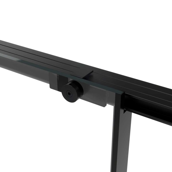 Душевой уголок Vincea Slim Soft 100х80 профиль черный стекло прозрачное  VSR-1SS8010CLB - 2