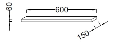 Стеклянная полка Jacob Delafon   EB500-N18 - 1