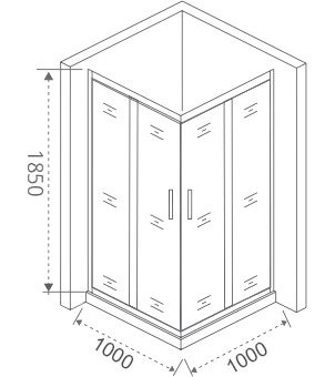 Душевой уголок Good Door Infinity CR-100-G-CH 100x100 ИН00021 - 4