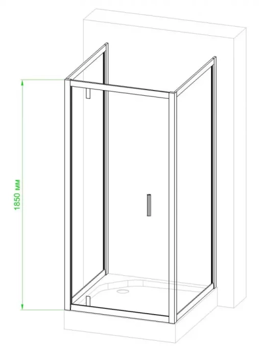 Душевой уголок Royal Bath HV 90х90 профиль хром стекло рифленое  RB9090HV-C-CH - 2