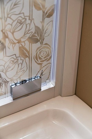 Душевая дверь Cezares Rosa 80 хром стекло матовое с узором ROSA-BA-1-80-RO-Bi - 1