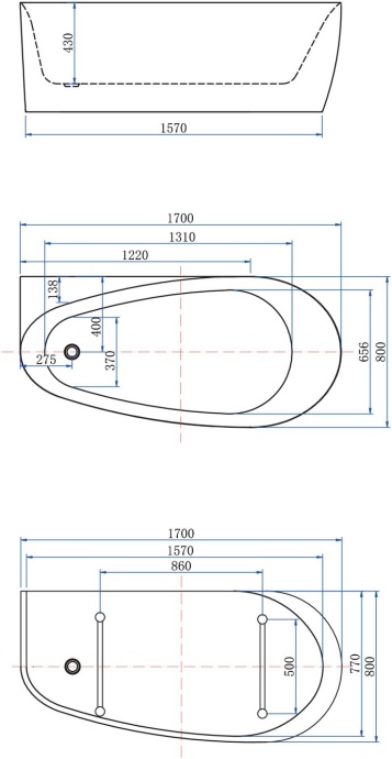 Ванна акриловая ванна Allen Brau Priority L 160x78 белый 2.31005.20A - 1