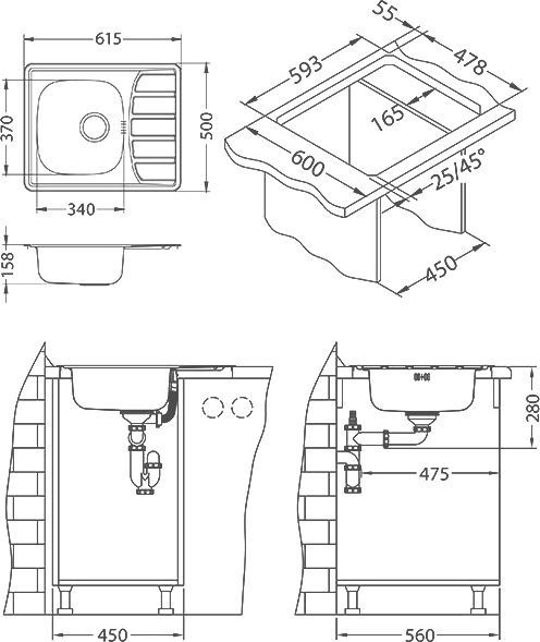 Мойка кухонная Alveus Zoom 10 1098940 - 6