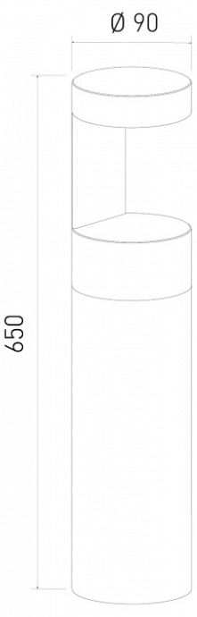 Уличный светодиодный светильник Elektrostandard Nimbus 35126/F серый a055642 - 2