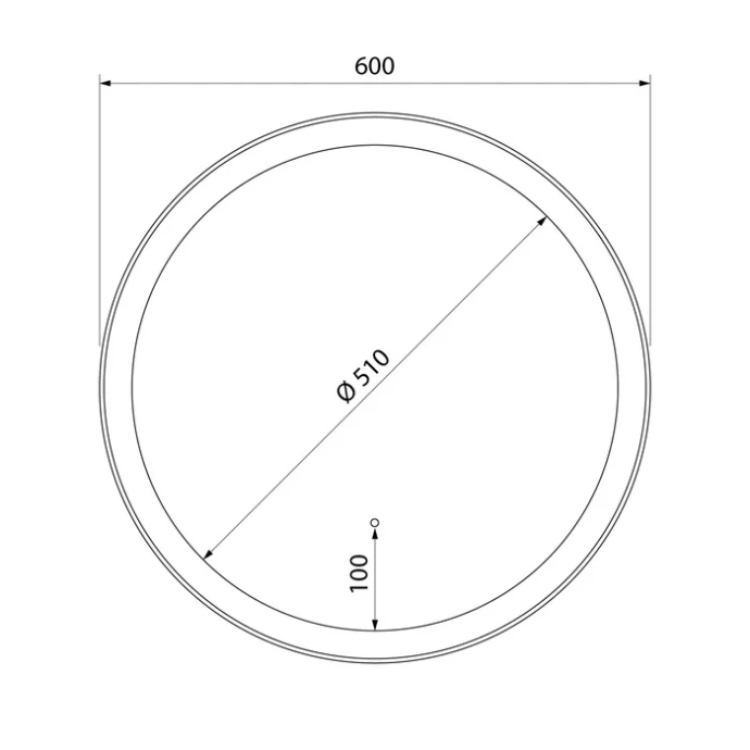 Зеркало с подсветкой ESP600Ri98 - 1