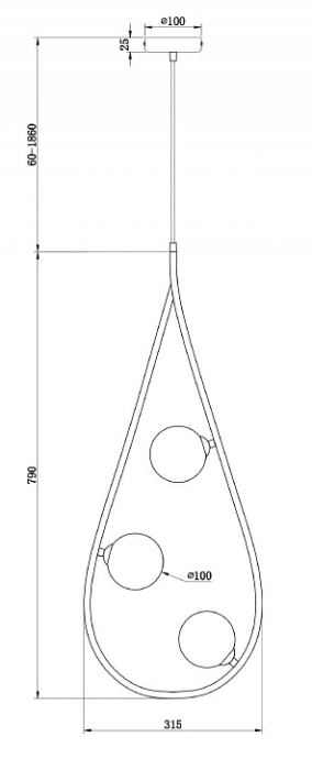 Подвесная люстра Freya Perlina FR4005PL-03B2 - 2