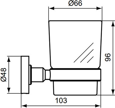 Стакан Ideal Standard IOM, хром A9120AA - 1