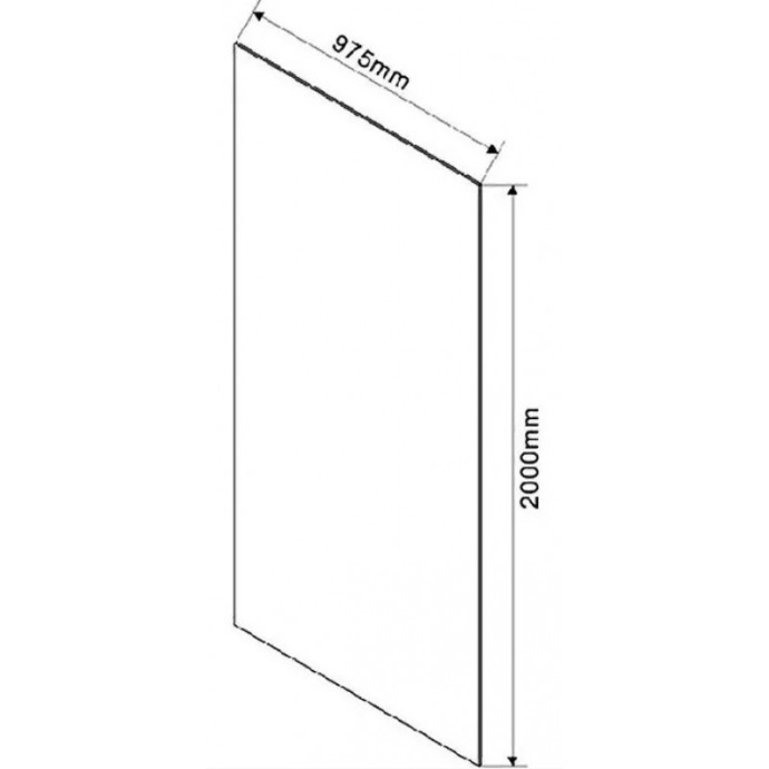 Стекло для душевой перегородки Vincea Walk-In прозрачное VSG-1W100CL - 1