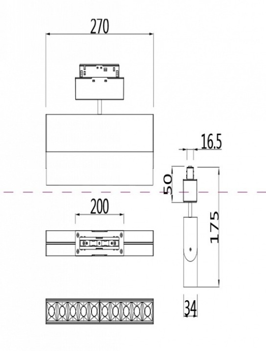 Трековый светодиодный светильник для магнитного шинопровода Maytoni Track Lamps TR015-2-20W4K-B - 2